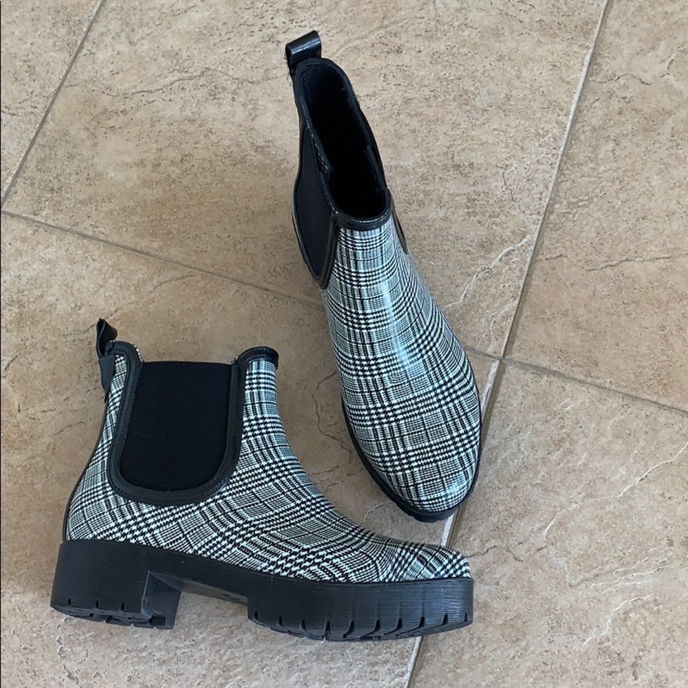 Jeffrey Campbell Cloudy rain boots - plaid pattern